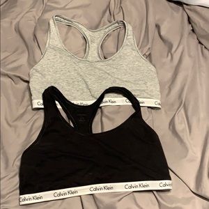 Two large Calvin Klein bras